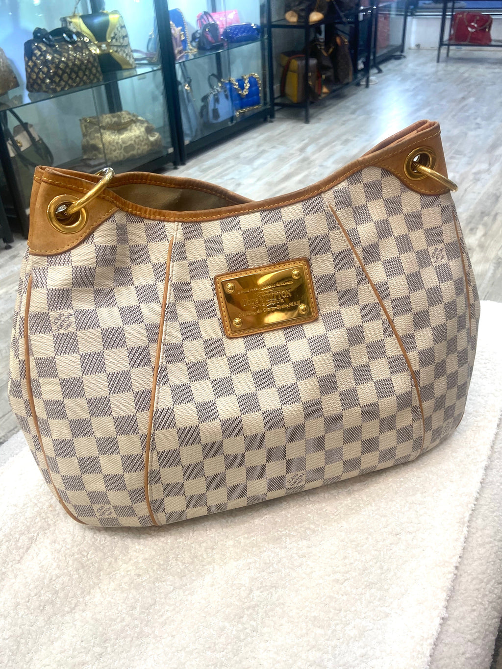 LOUIS VUITTON DAMIER AZUR GALLIERA PM SHOULDER BAG