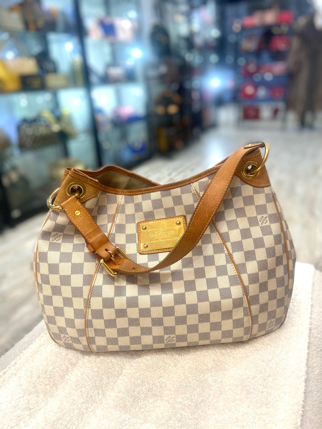 LOUIS VUITTON DAMIER AZUR GALLIERA PM SHOULDER BAG
