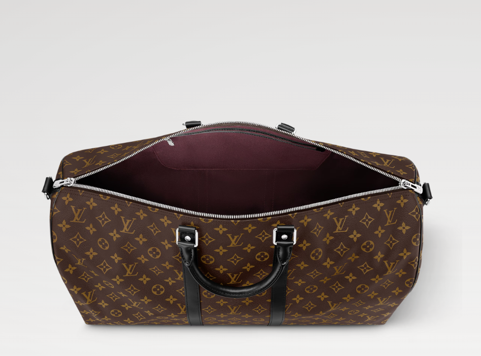 LOUIS VUITTON MONOGRAM MACASSAR KEEPALL BANDOULIÈRE 55 BAG