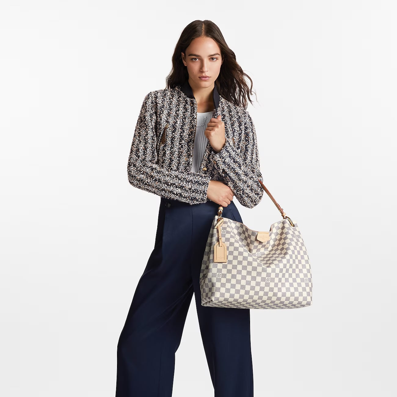 LOUIS VUITTON DAMIER AZUR GRACEFUL MM HANDBAG