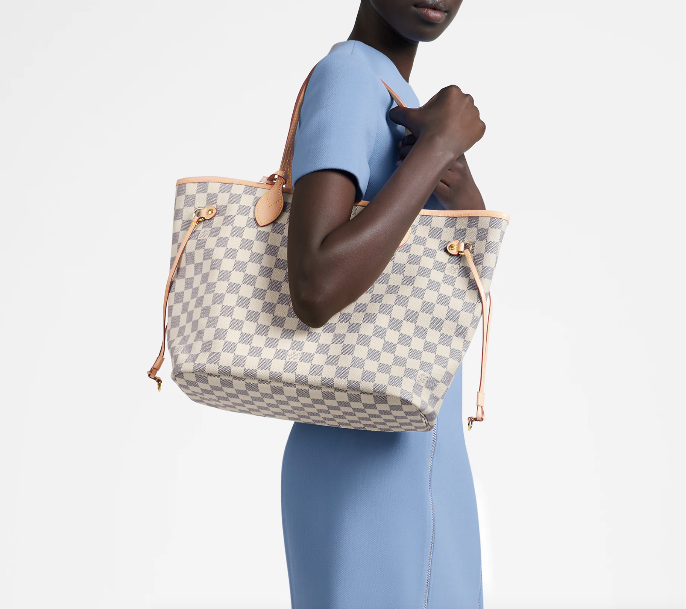 LOUIS VUITTON DAMIER AZUR NEVERFULL MM TOTE BAG