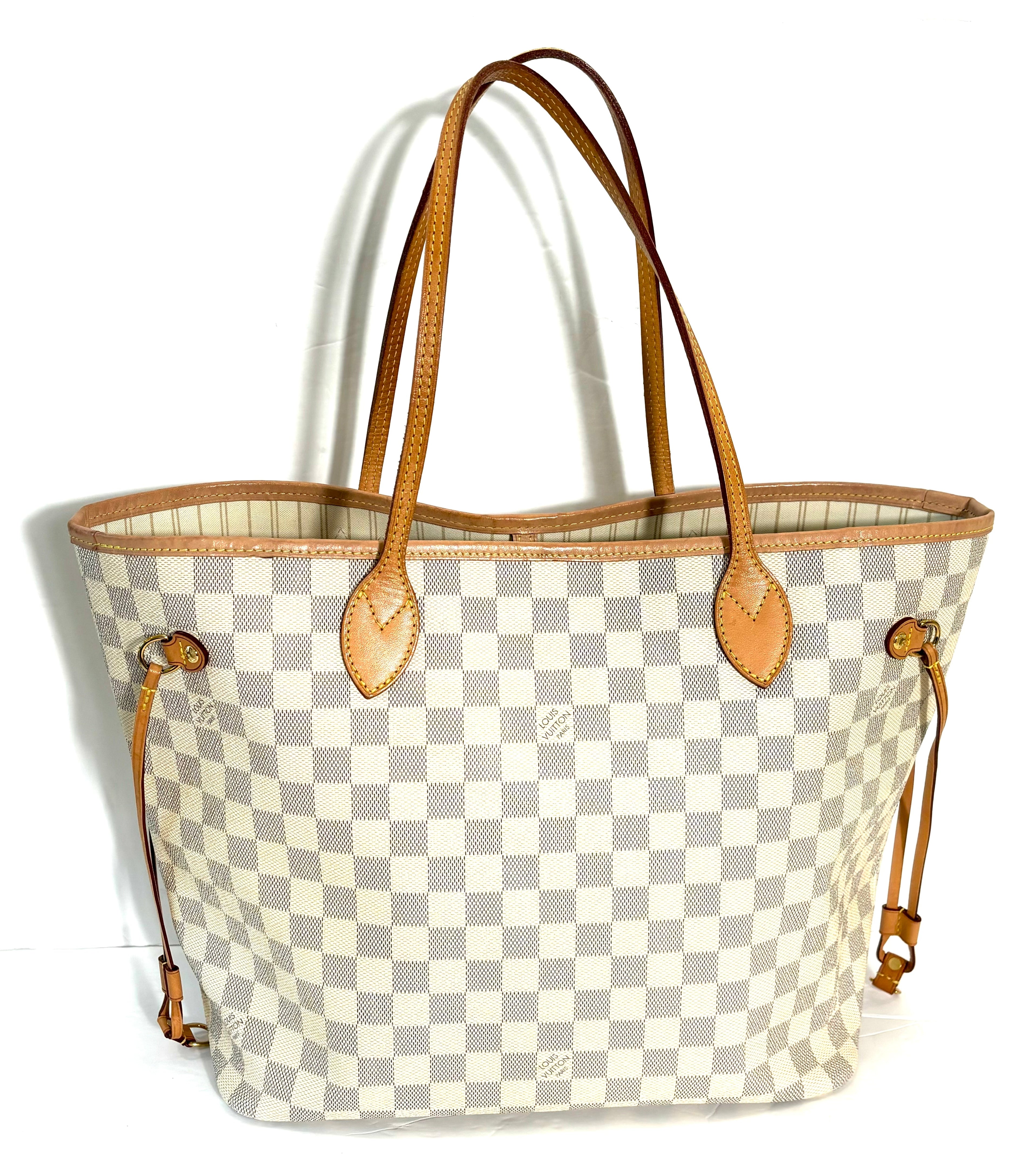 LOUIS VUITTON DAMIER AZUR NEVERFULL MM TOTE BAG