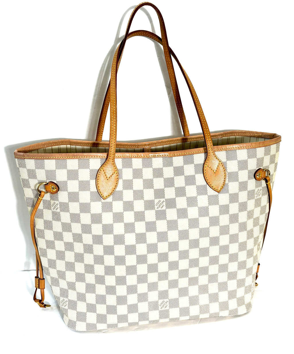 LOUIS VUITTON DAMIER AZUR NEVERFULL MM TOTE BAG