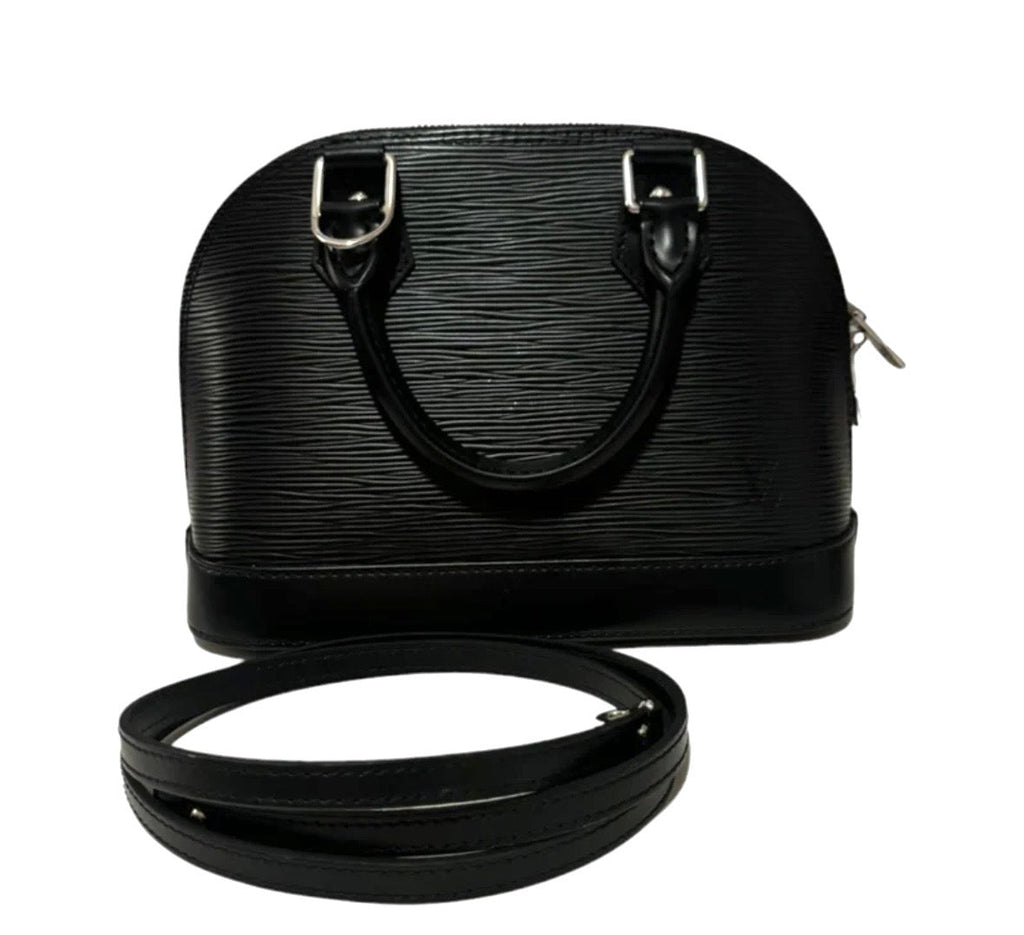 LOUIS VUITTON EPI LEATHER ALMA BB BAG WITH SHOULDER STRAP