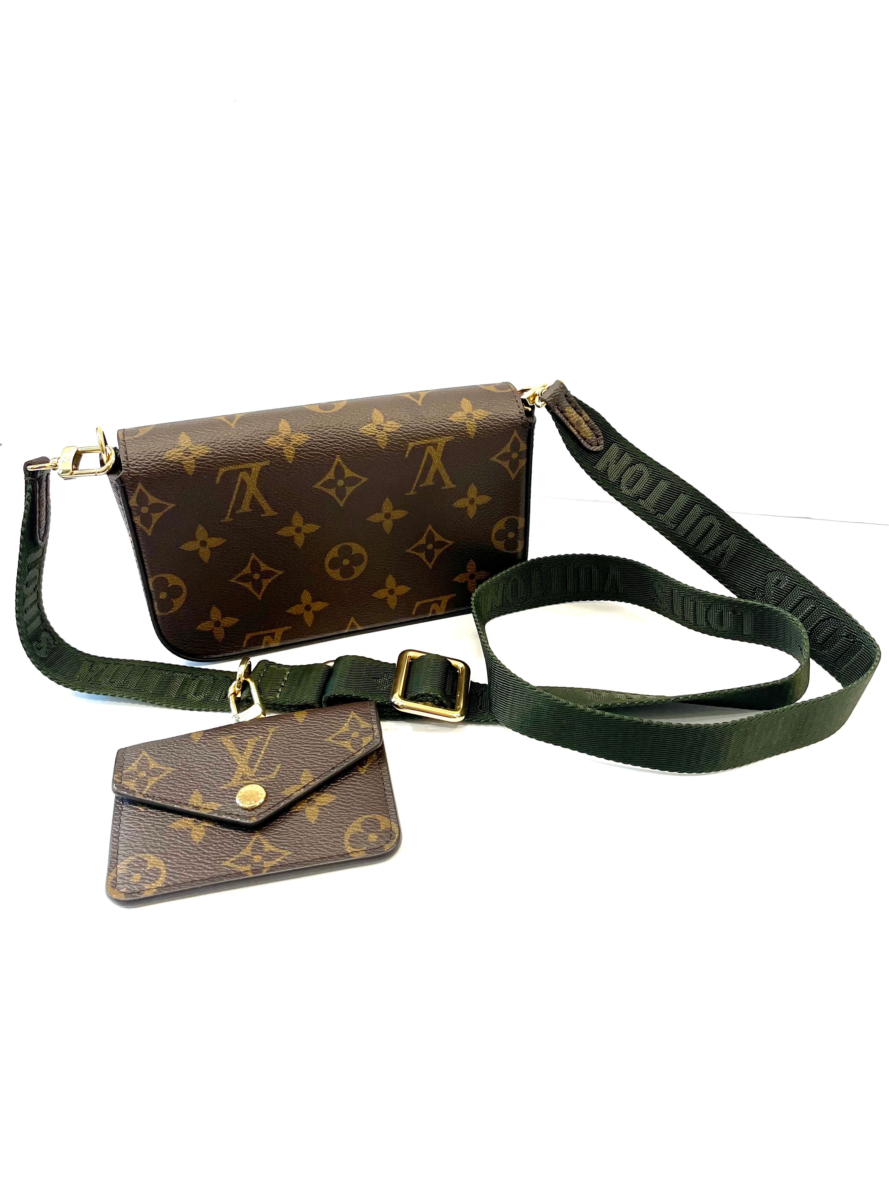 LOUIS VUITTON FELICIE STRAP & GO MONOGRAM POCHETTE CROSSBODY