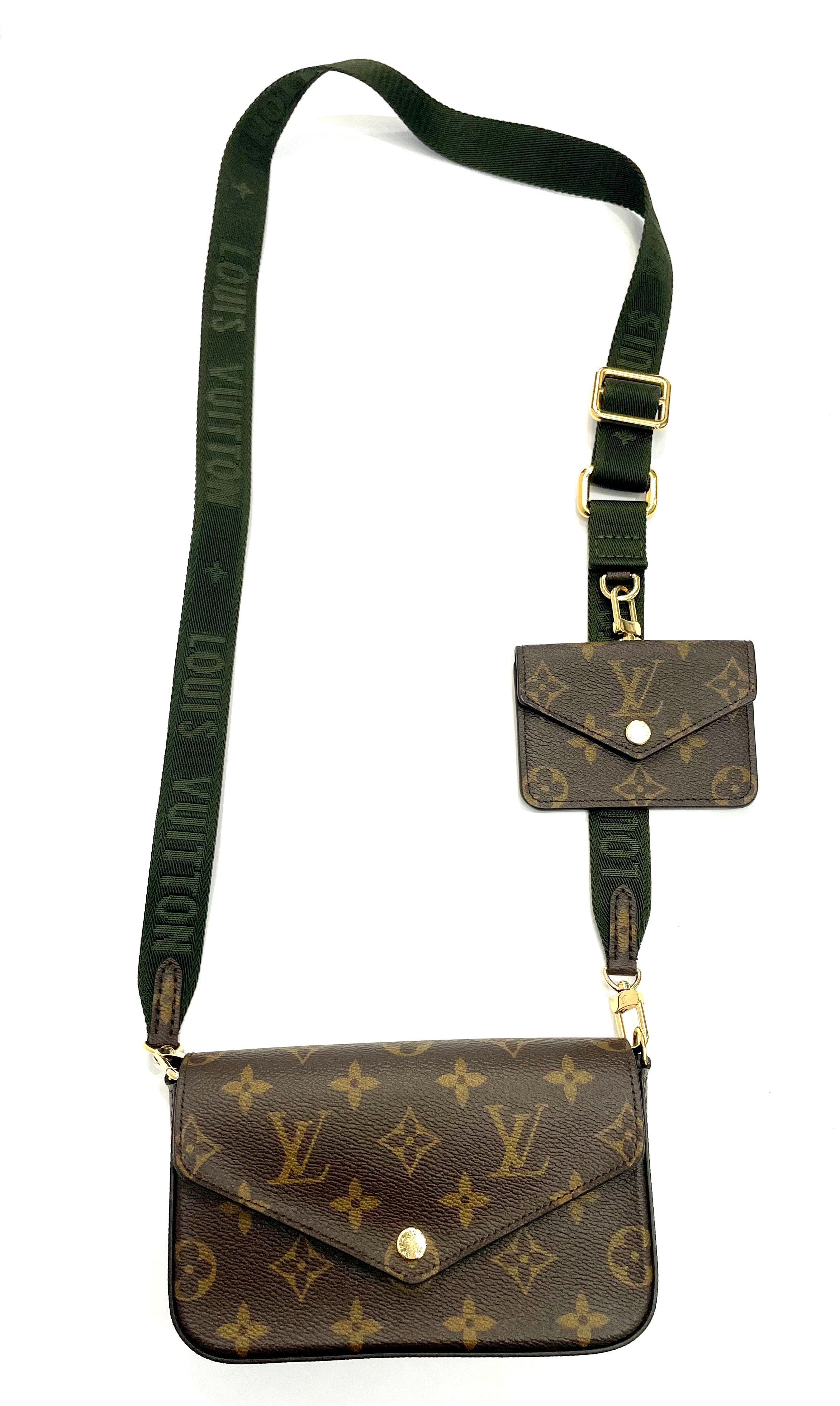 LOUIS VUITTON FELICIE STRAP & GO MONOGRAM POCHETTE CROSSBODY