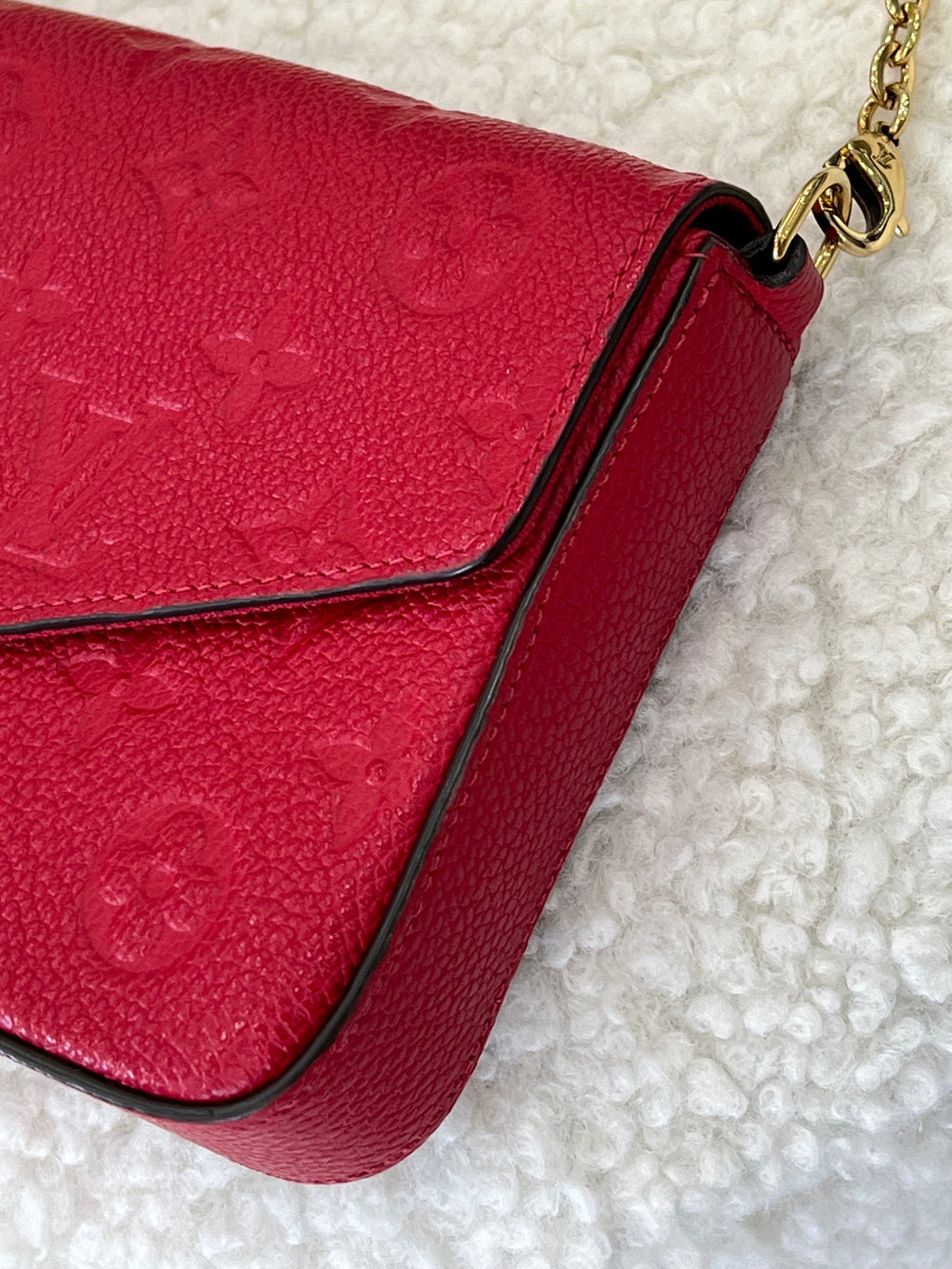 LOUIS VUITTON EMPREINTE LEATHER POCHETTE FELICIE CROSSBODY