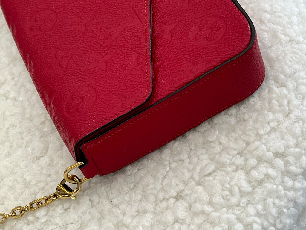 LOUIS VUITTON EMPREINTE LEATHER POCHETTE FELICIE CROSSBODY
