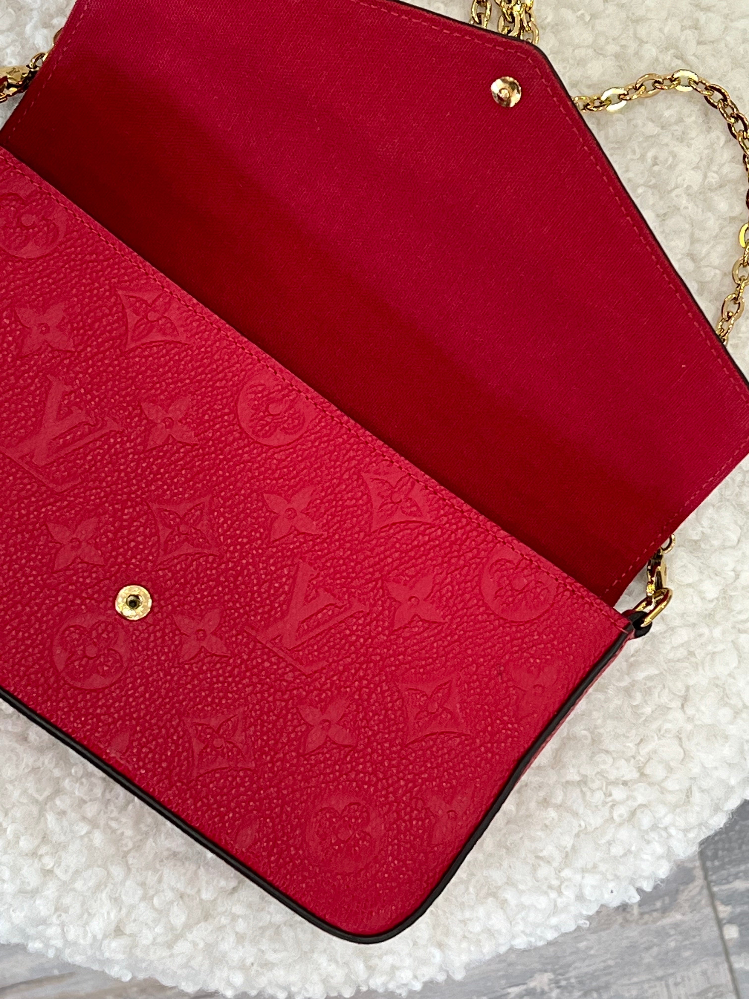 LOUIS VUITTON EMPREINTE LEATHER POCHETTE FELICIE CROSSBODY
