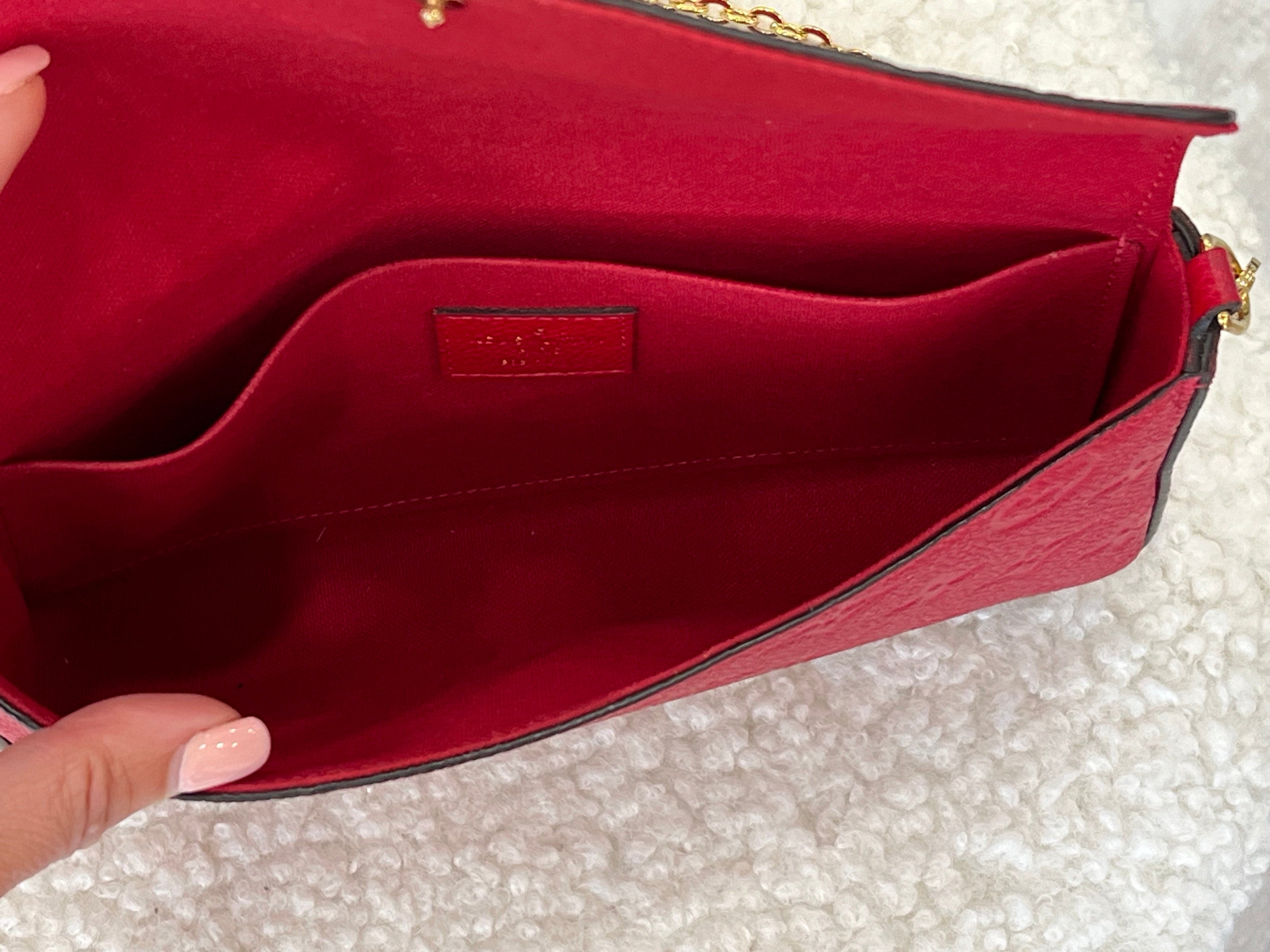 LOUIS VUITTON EMPREINTE LEATHER POCHETTE FELICIE CROSSBODY