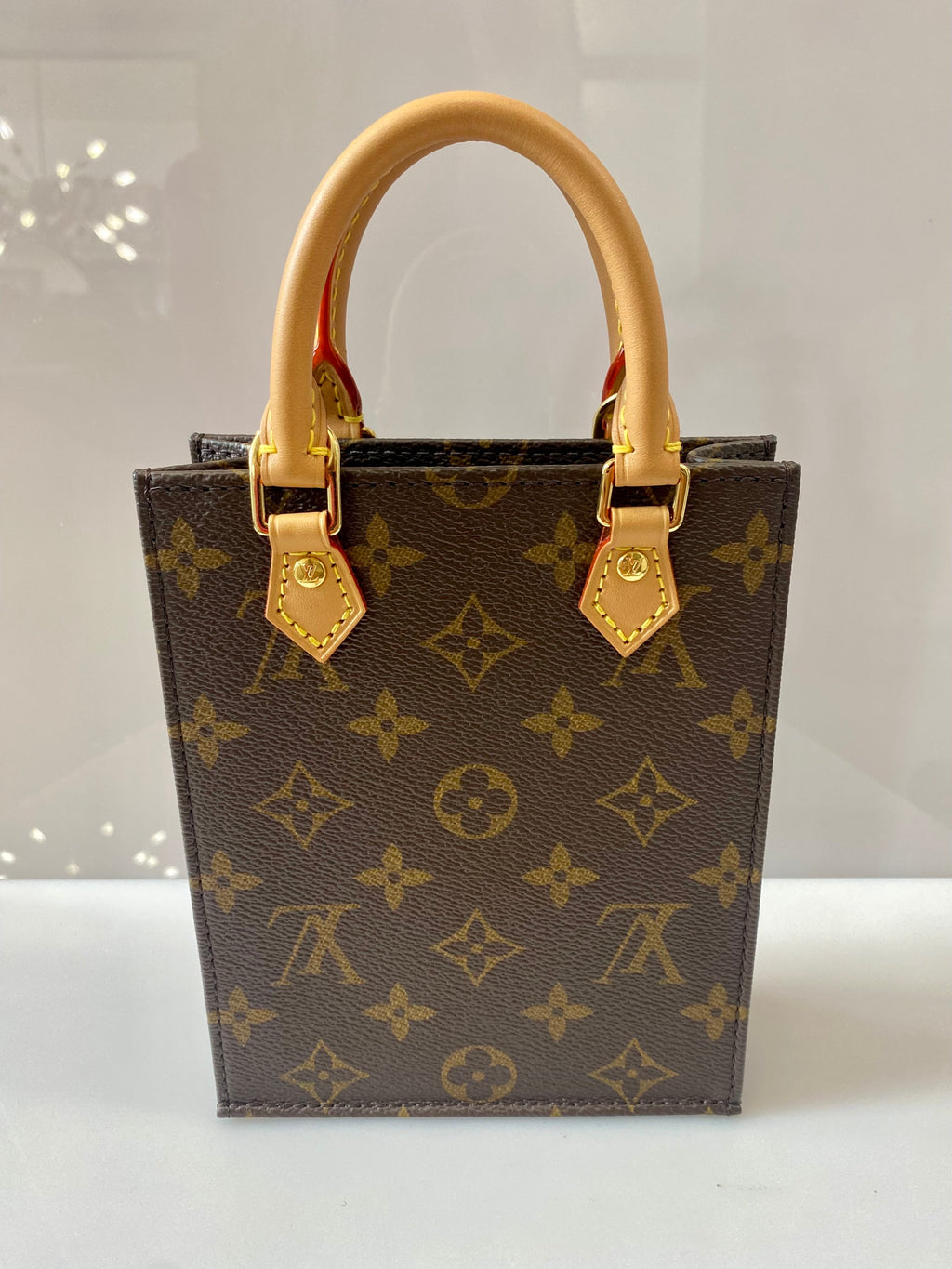 LOUIS VUITTON MONOGRAM PETIT SAC PLAT HANDBAG