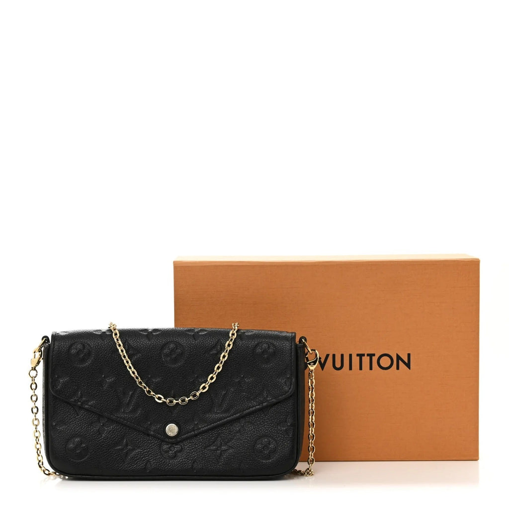 LOUIS VUITTON FELICIE MONOGRAM EMPREINTE LEATHER POCHETTE