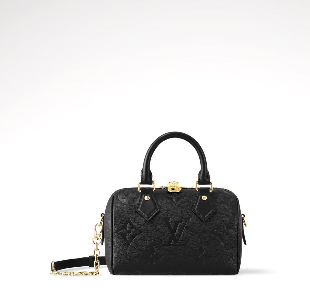 LV MONOGRAM SPEEDY 20 BANDOULIÈRE EMPREINTE LEATHER BAG