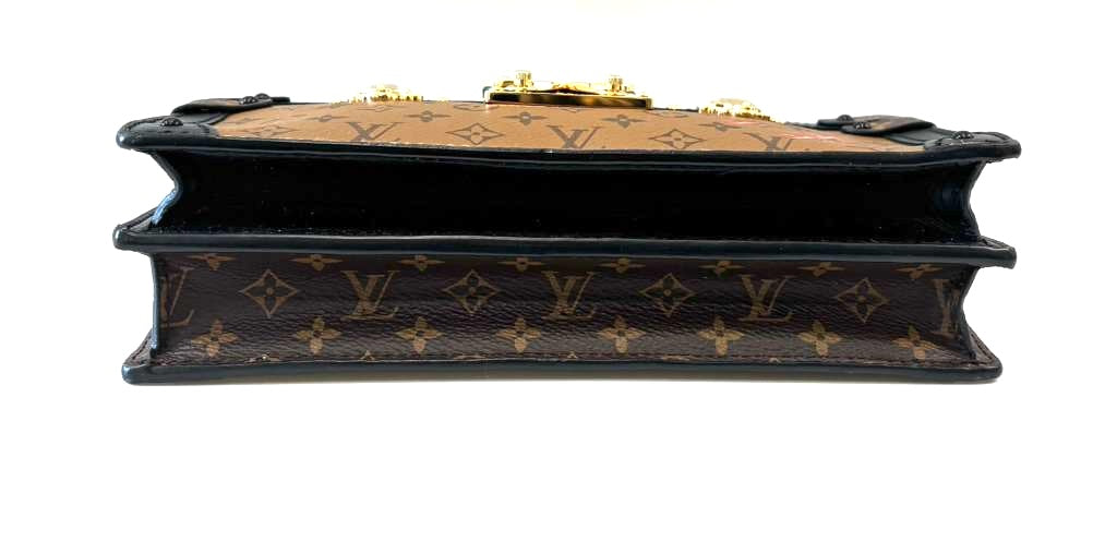 LV REVERSE MONOGRAM CANVAS PETITE MALLE CLUTCH & SHOULDER BAG