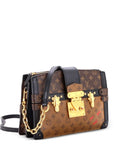 LV REVERSE MONOGRAM CANVAS PETITE MALLE CLUTCH & SHOULDER BAG