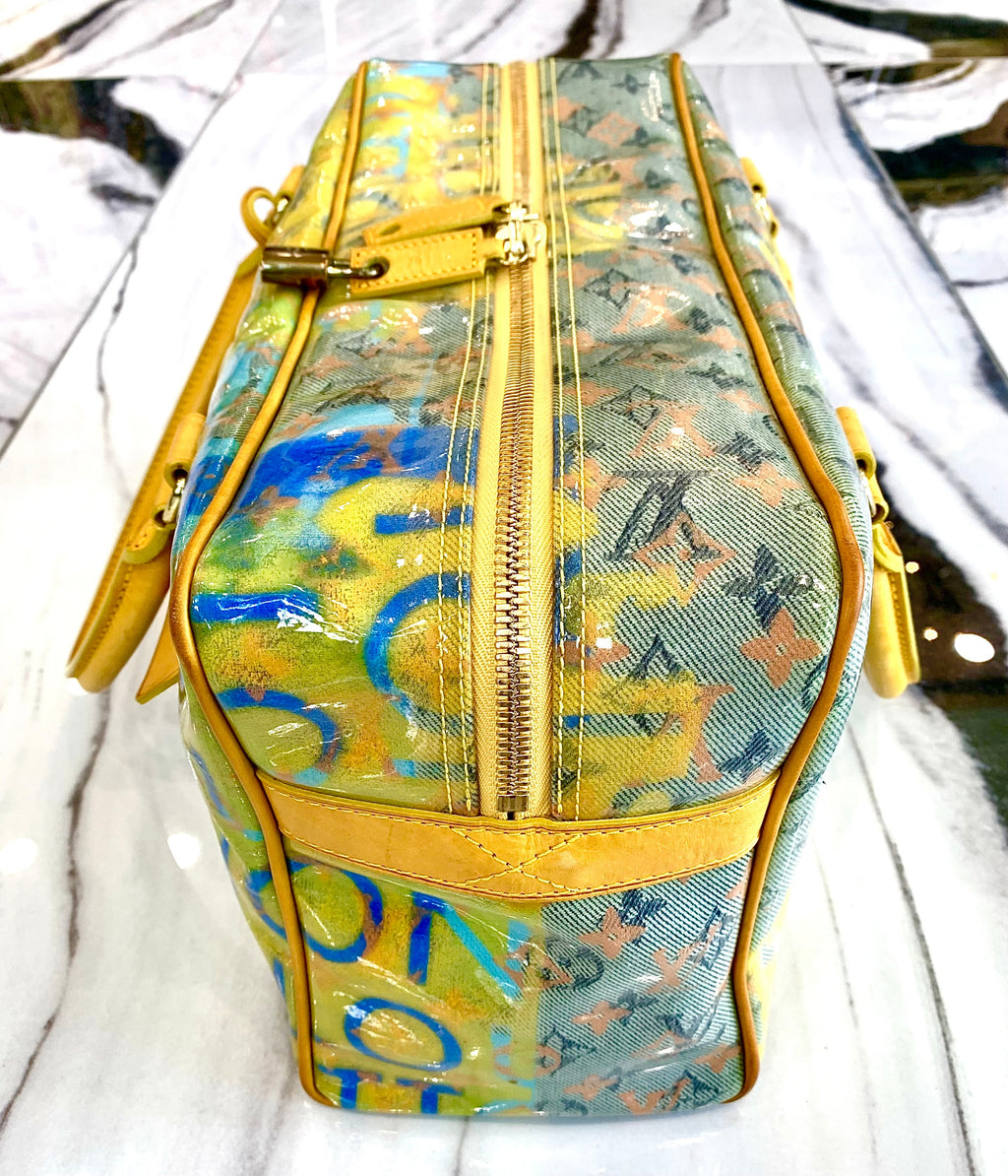 LOUIS VUITTON MULTI-COLOR MONOGRAM PULP WEEKENDER PM