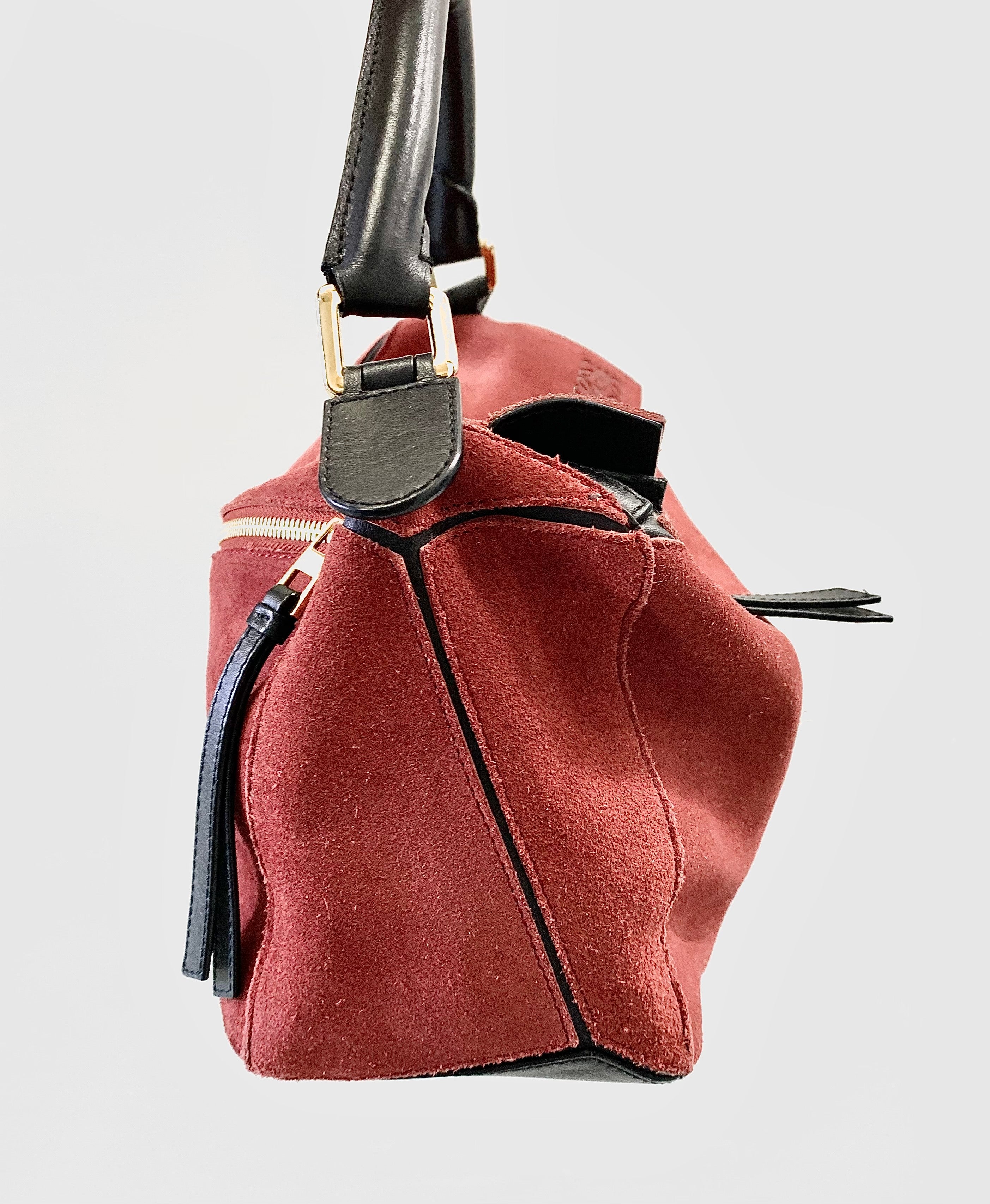 LOEWE MEDIUM SUEDE PUZZLE BAG