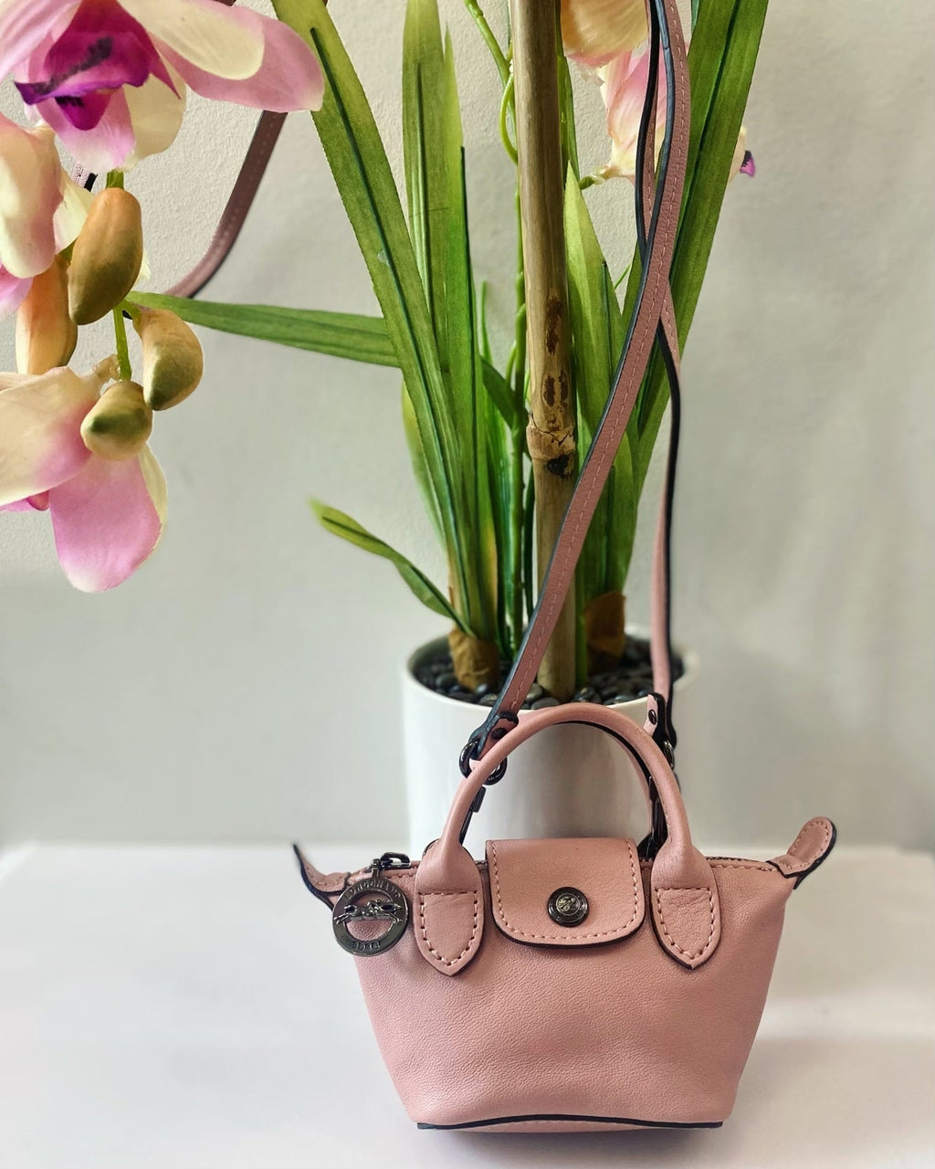 LONGCHAMP LE PLIAGE CUIR NANO TOP HANDLE BAG