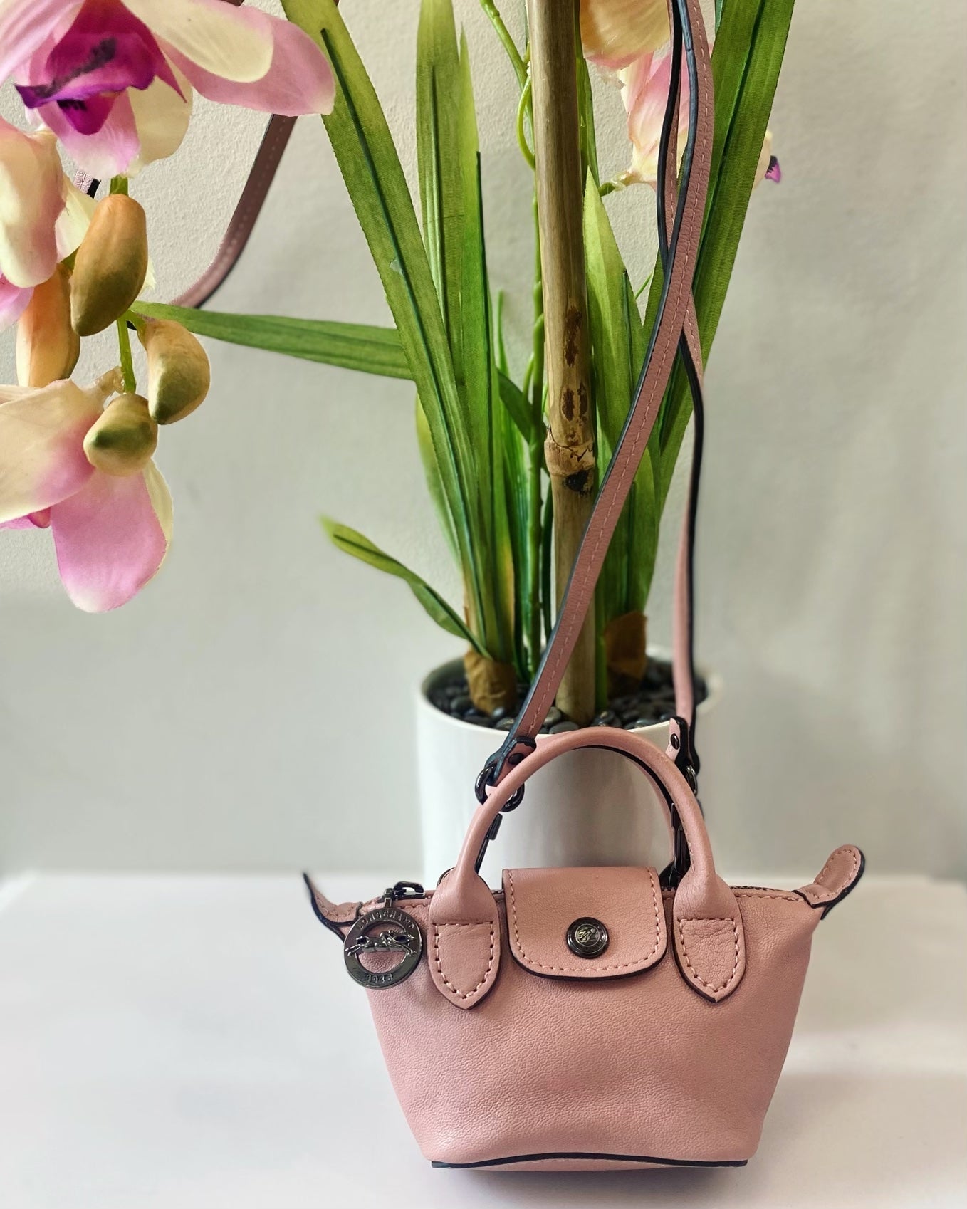 LONGCHAMP LE PLIAGE CUIR NANO TOP HANDLE BAG