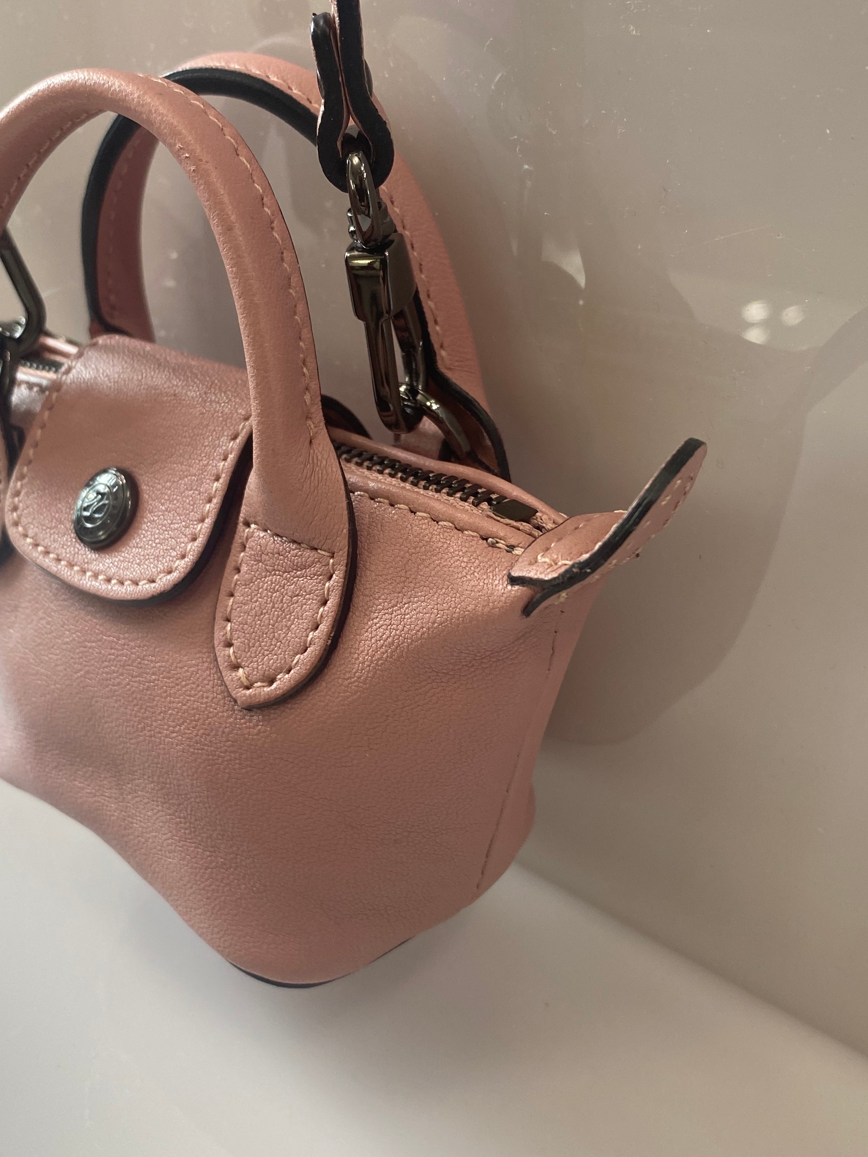 LONGCHAMP LE PLIAGE CUIR NANO TOP HANDLE BAG