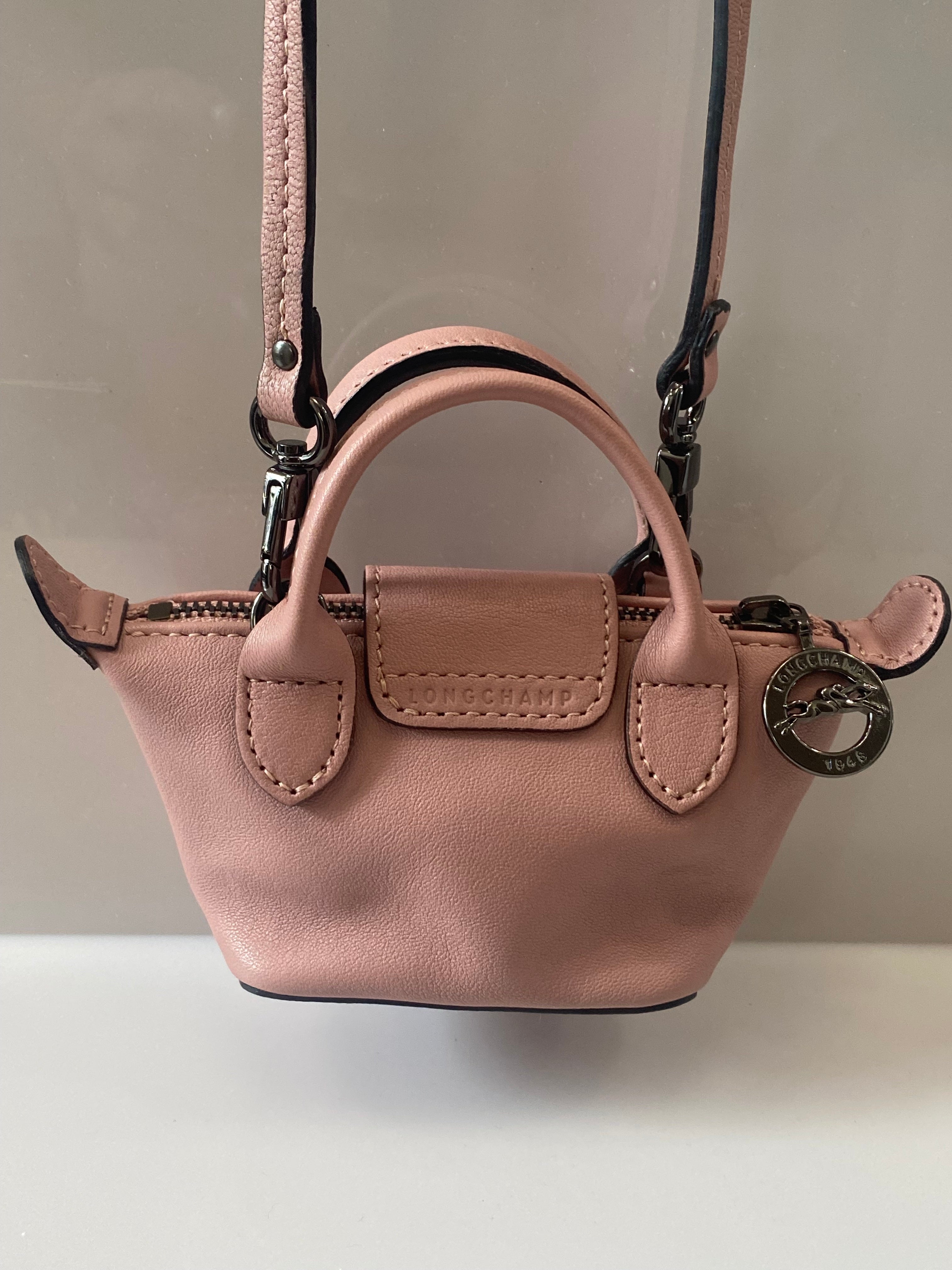 LONGCHAMP LE PLIAGE CUIR NANO TOP HANDLE BAG