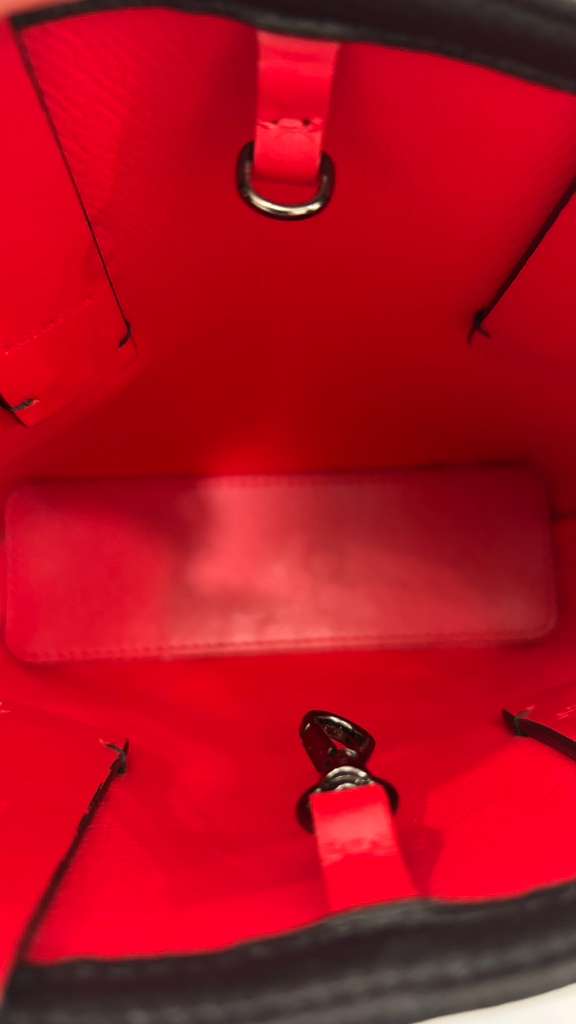 LOUBOUTIN CALFSKIN LEATHER MINI CABATA TOTE BAG