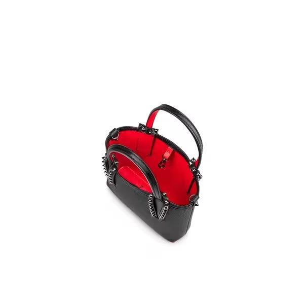 LOUBOUTIN CALFSKIN LEATHER MINI CABATA TOTE BAG