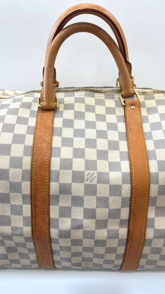 LOUIS VUITTON DAMIER AZUR KEEPALL 55 BANDOULIÈRE SHOULDER BAG
