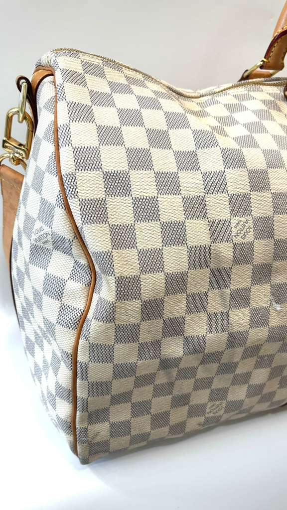 LOUIS VUITTON DAMIER AZUR KEEPALL 55 BANDOULIÈRE SHOULDER BAG