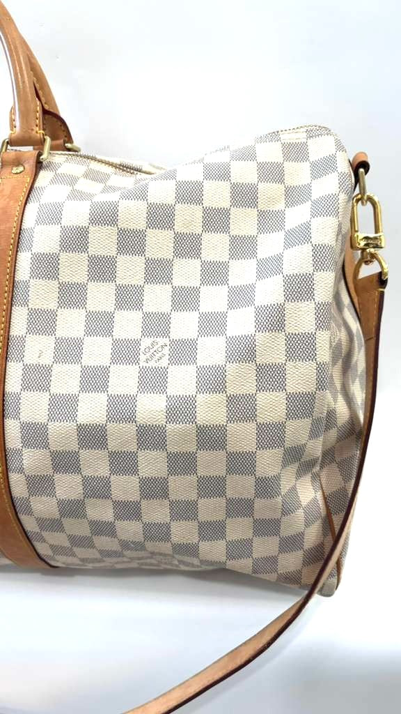 LOUIS VUITTON DAMIER AZUR KEEPALL 55 BANDOULIÈRE SHOULDER BAG