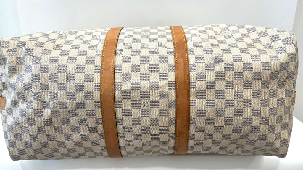 LOUIS VUITTON DAMIER AZUR KEEPALL 55 BANDOULIÈRE SHOULDER BAG