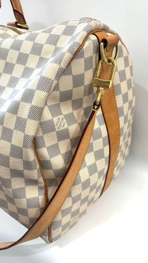 LOUIS VUITTON DAMIER AZUR KEEPALL 55 BANDOULIÈRE SHOULDER BAG