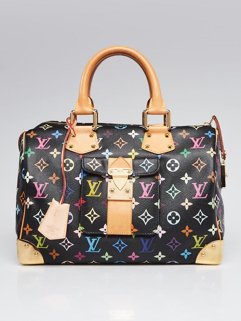 Louis Vuitton Monogram Multicolor Speedy 30 Black