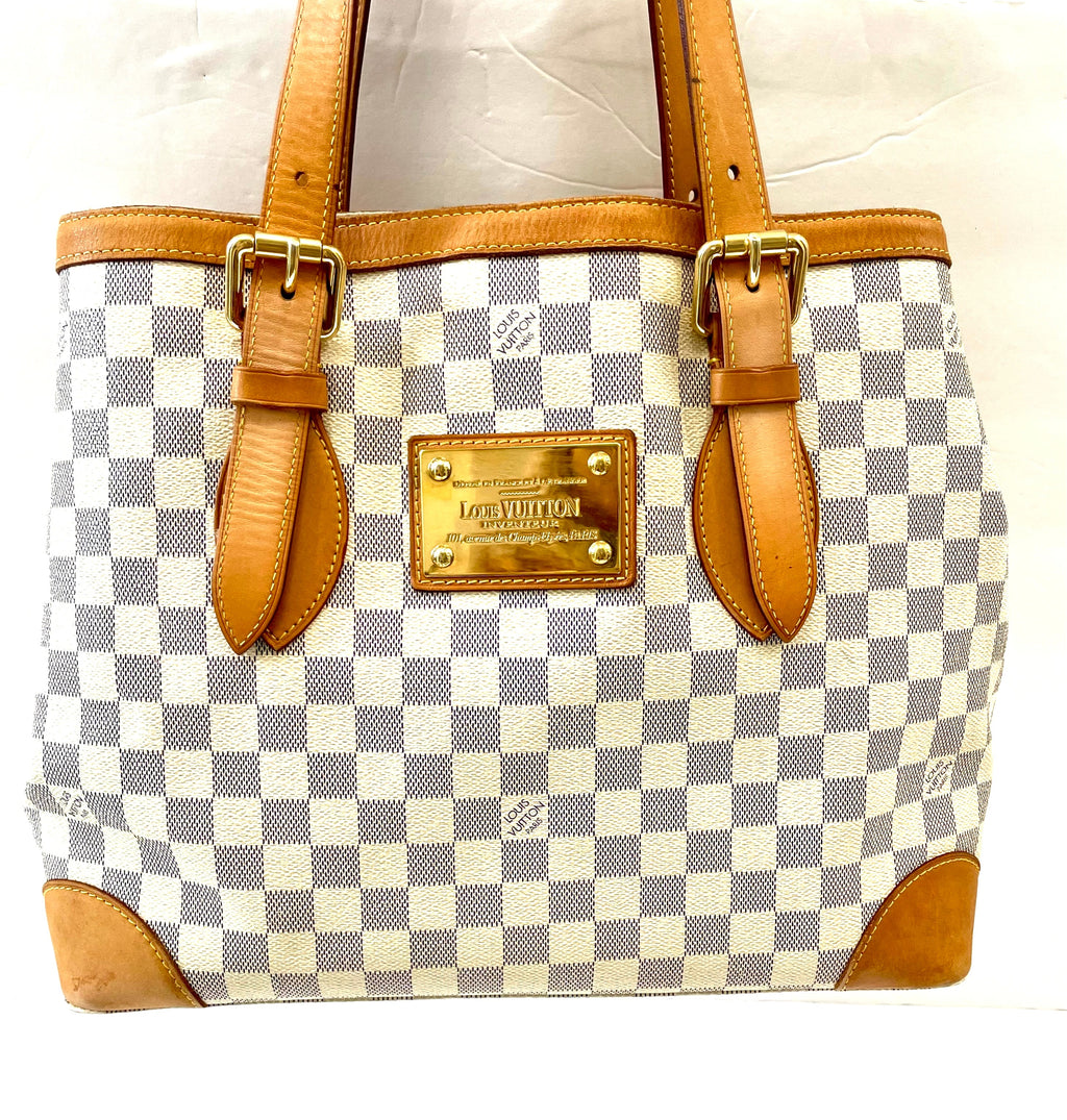 LOUIS VUITTON DAMIER AZUR HAMPSTEAD MM TOTE BAG