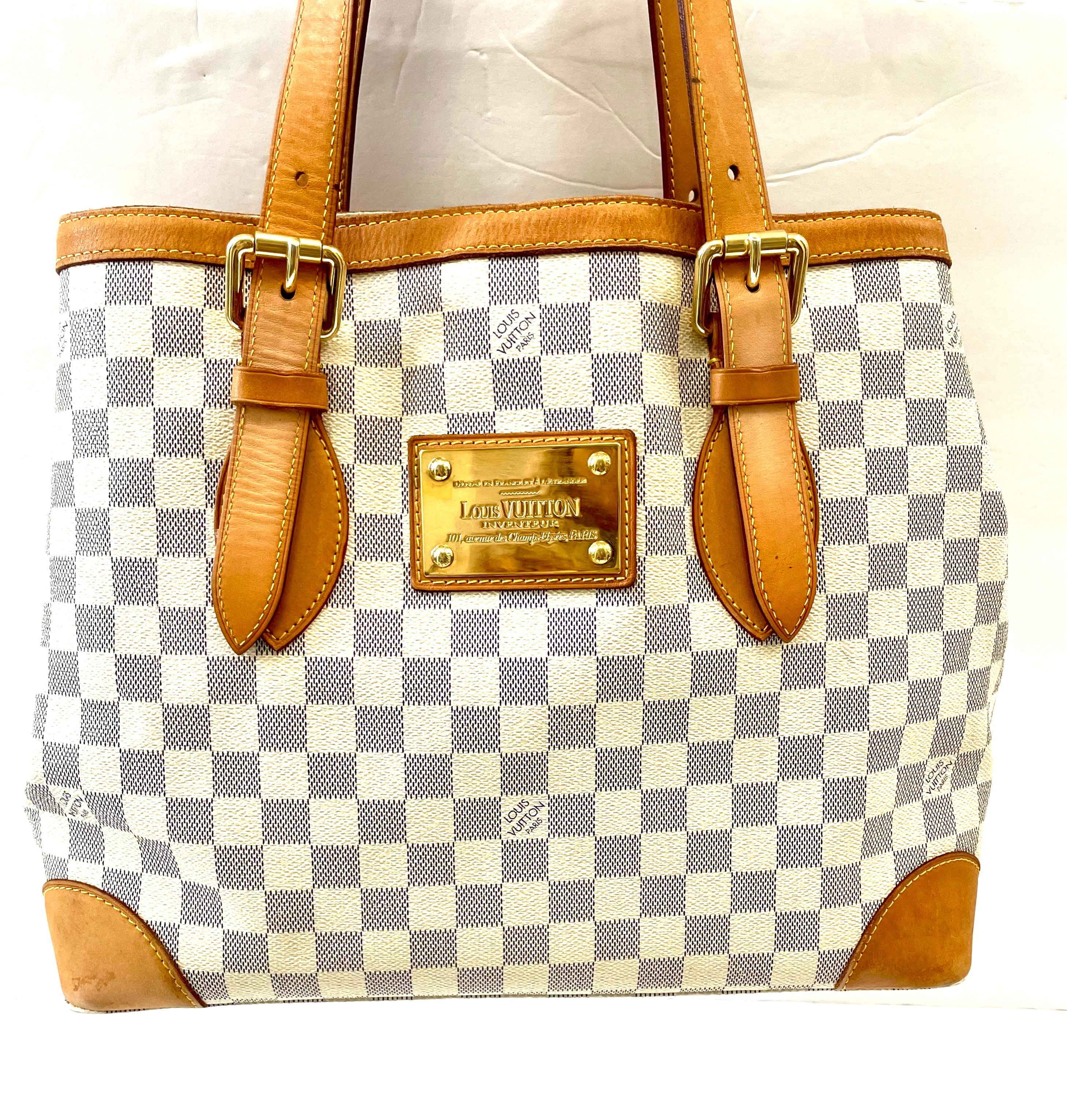 LOUIS VUITTON DAMIER AZUR HAMPSTEAD MM TOTE BAG