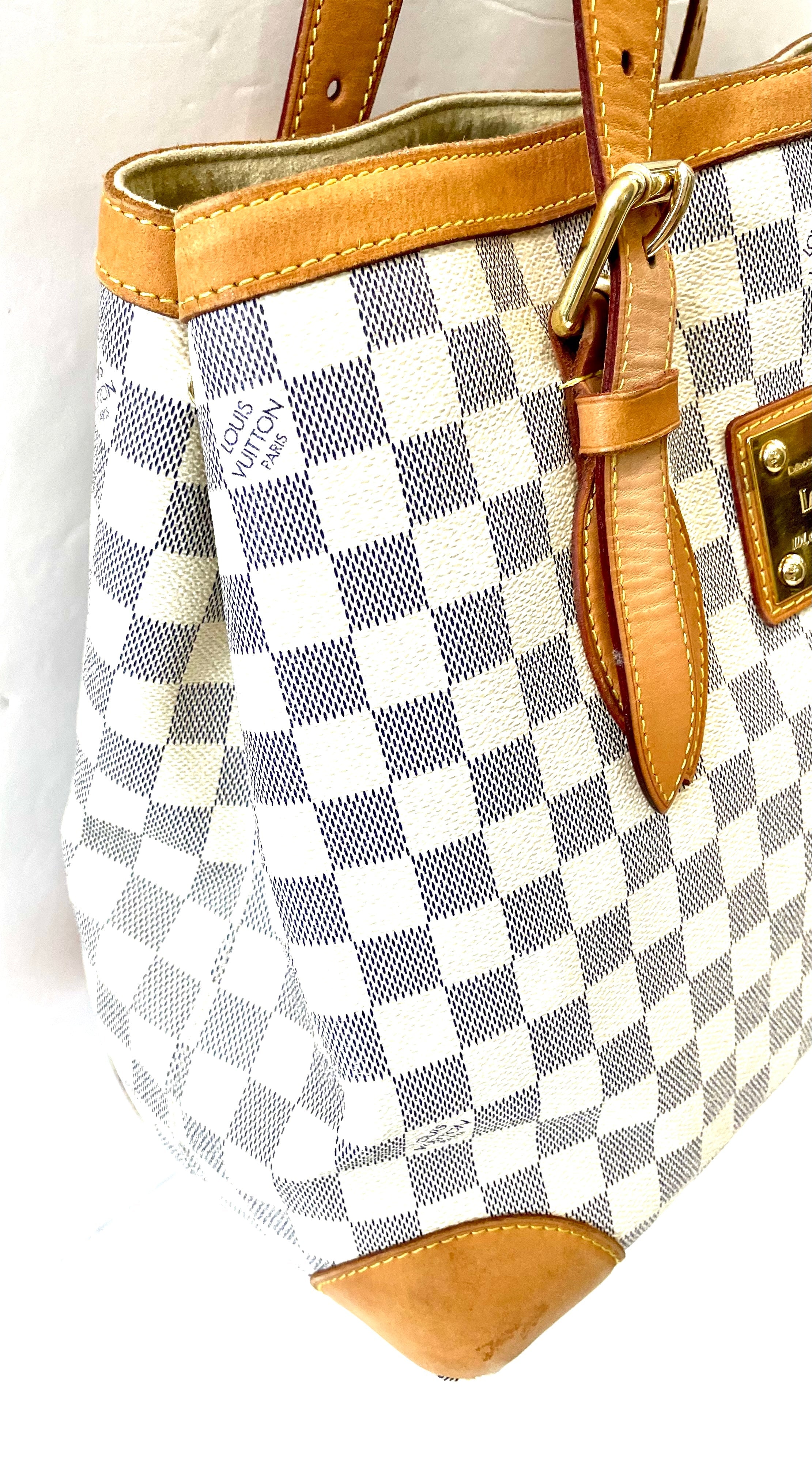LOUIS VUITTON DAMIER AZUR HAMPSTEAD MM TOTE BAG