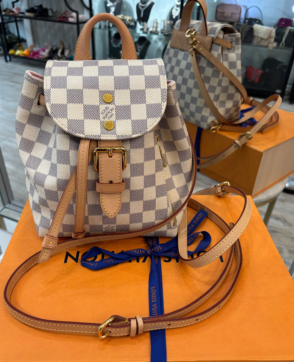 LOUIS VUITTON DAMIER AZUR SPERONE BB BACKPACK