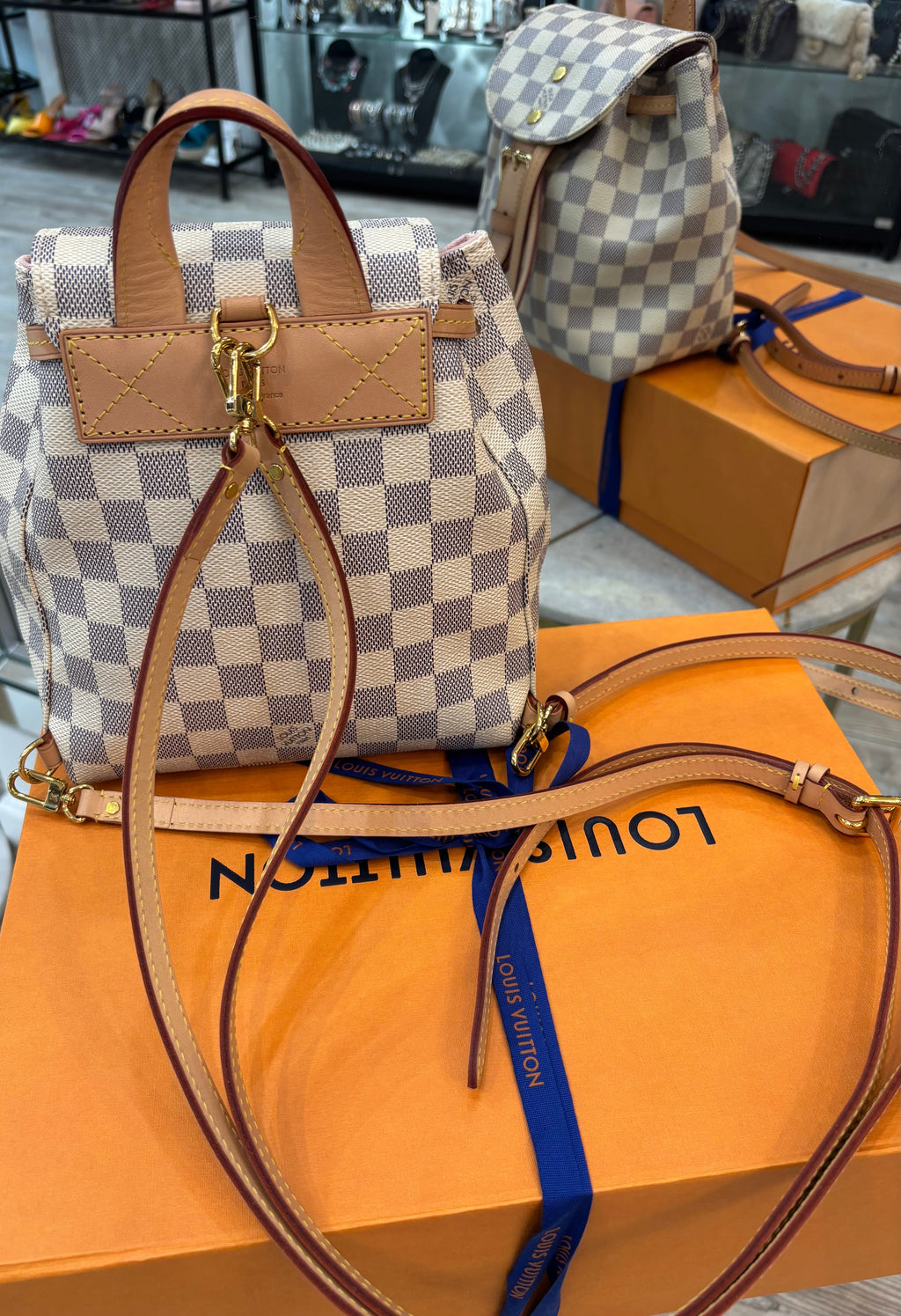 LOUIS VUITTON DAMIER AZUR SPERONE BB BACKPACK