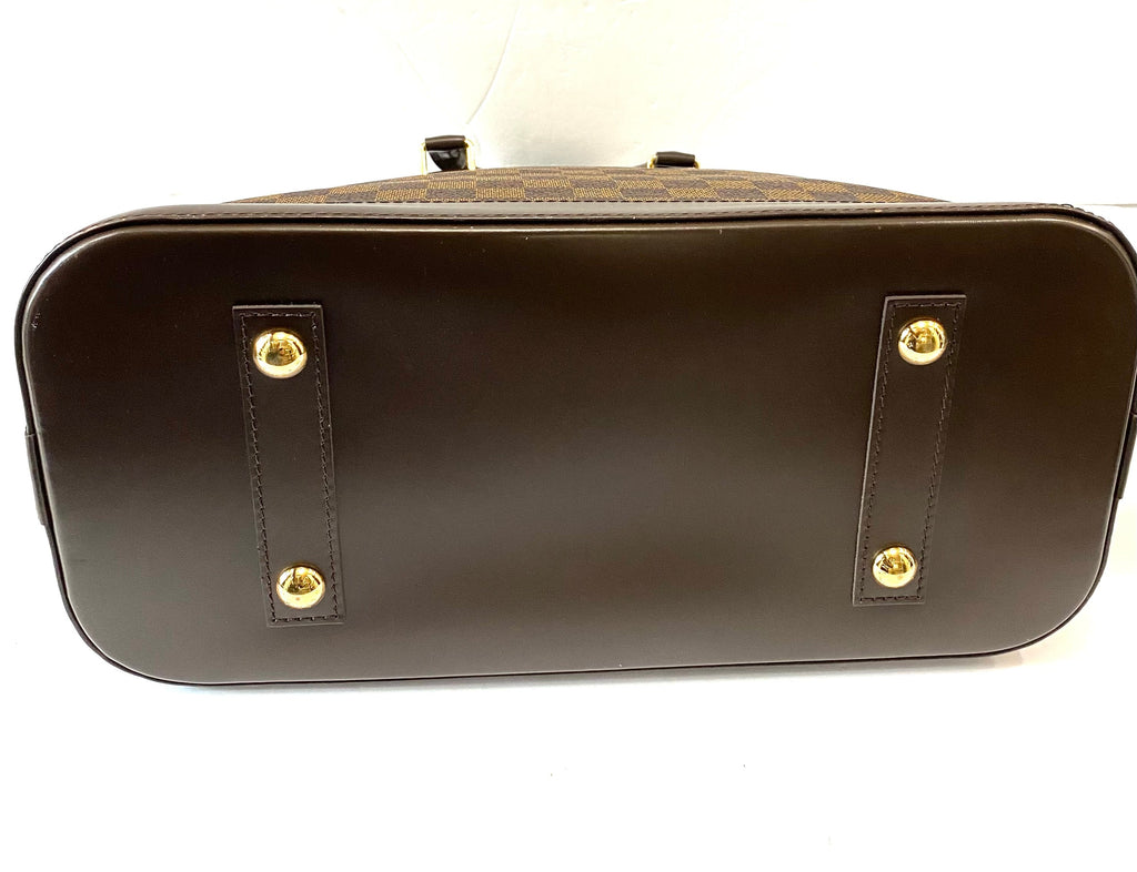LOUIS VUITTON DAMIER EBENE ALMA MM HANDBAG