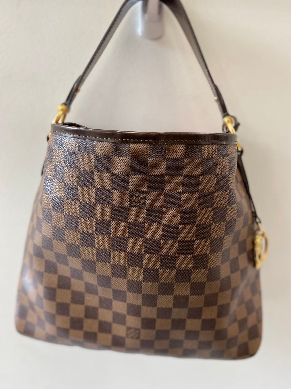LOUIS VUITTON DAMIER EBENE DELIGHTFUL MM HANDBAG