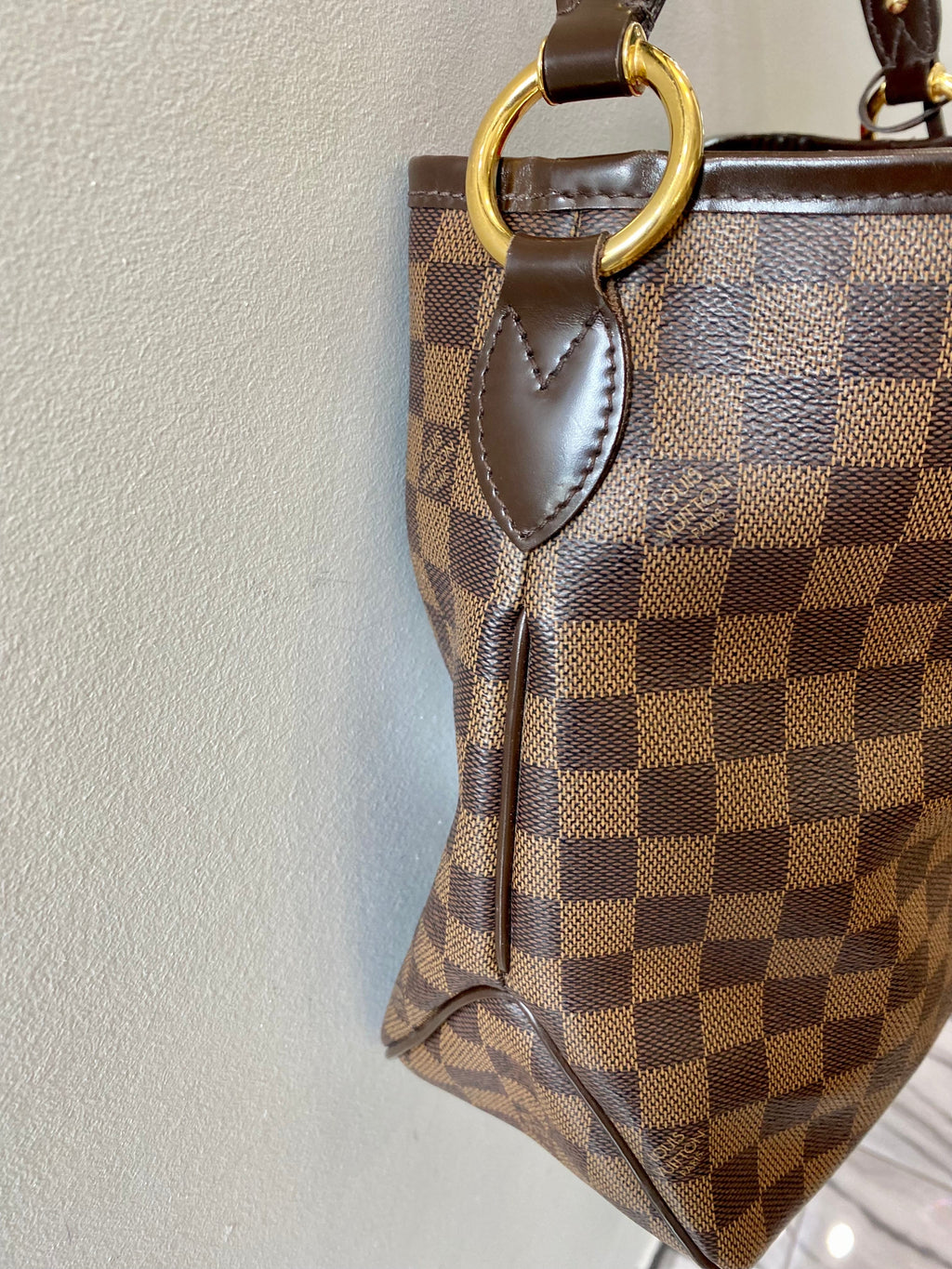 LOUIS VUITTON DAMIER EBENE DELIGHTFUL MM HANDBAG