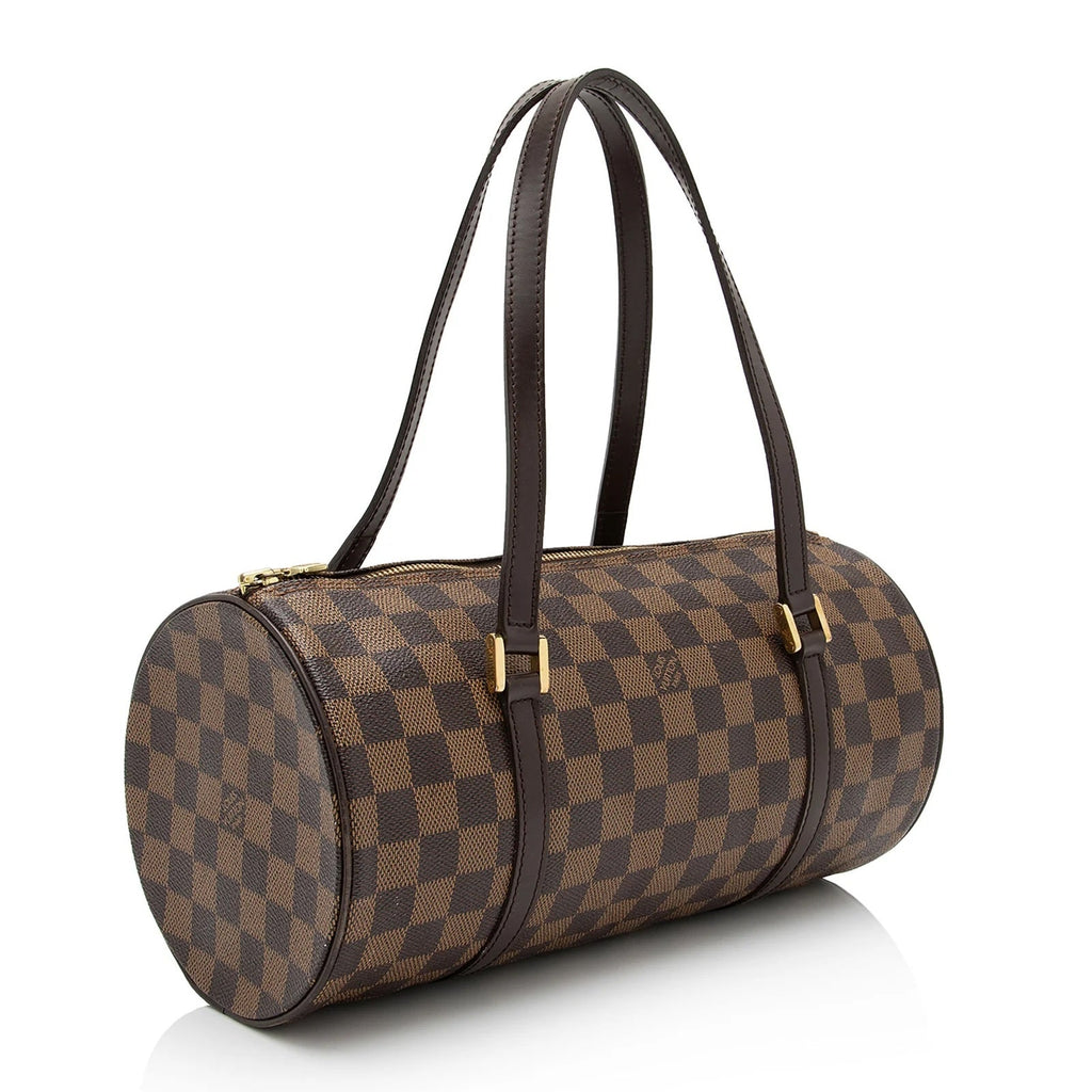 LOUIS VUITTON DAMIER EBENE PAPILLON 26 CYLINDER BAG