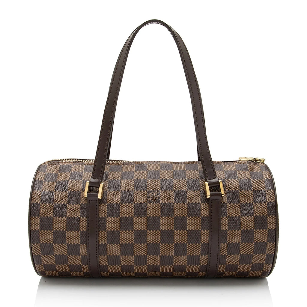 LOUIS VUITTON DAMIER EBENE PAPILLON 26 CYLINDER BAG