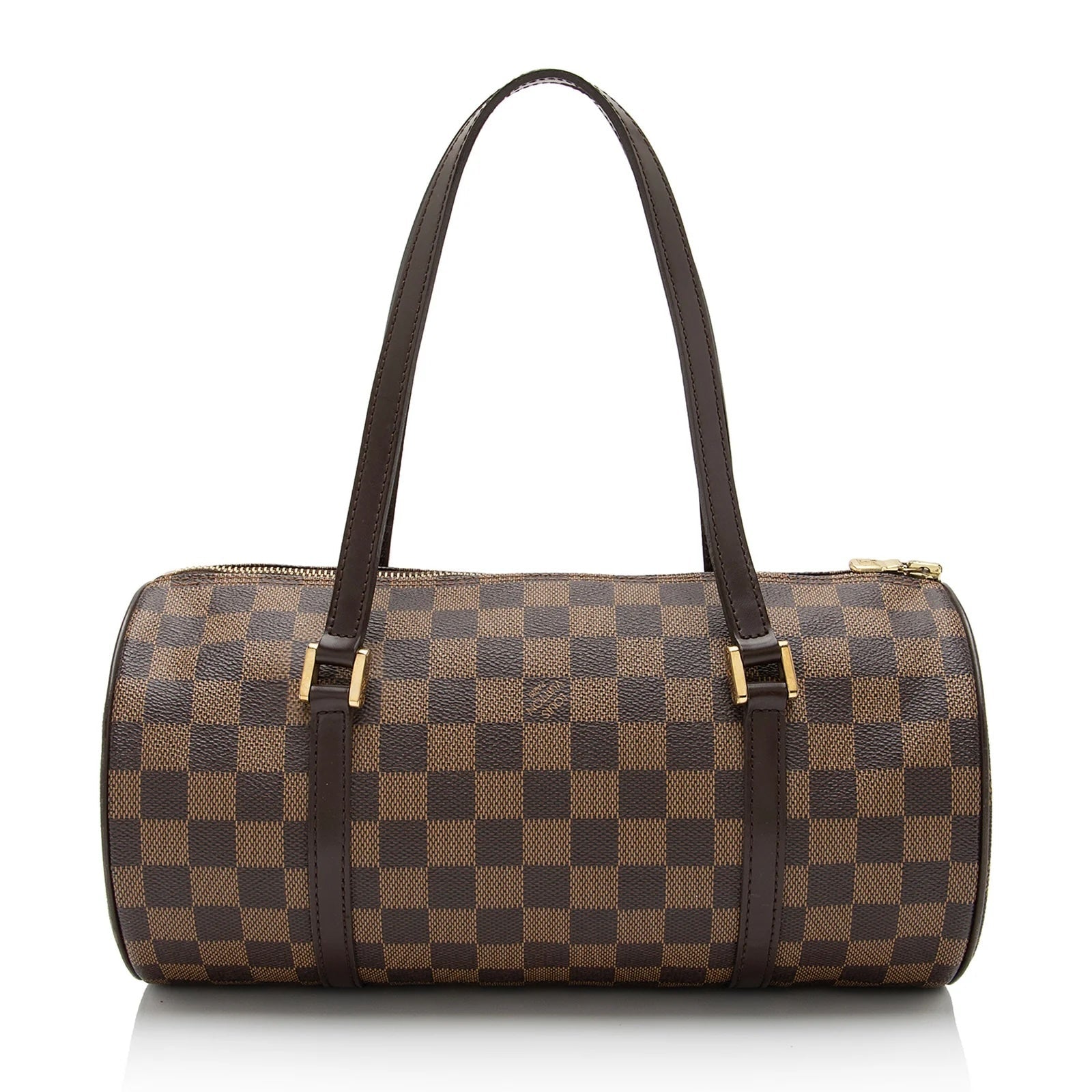 LOUIS VUITTON DAMIER EBENE PAPILLON 26 CYLINDER BAG