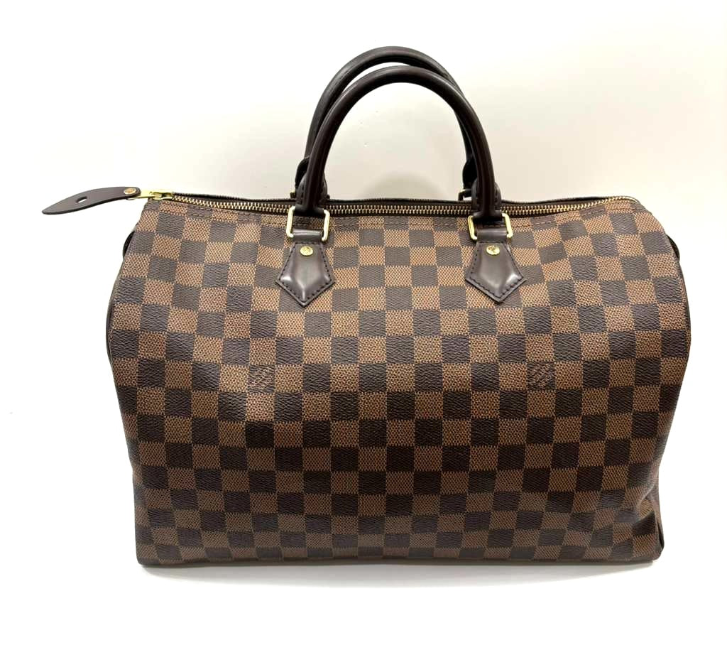 LOUIS VUITTON DAMIER EBENE SPEEDY 35 HANDBAG