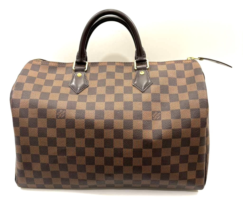 LOUIS VUITTON DAMIER EBENE SPEEDY 35 HANDBAG