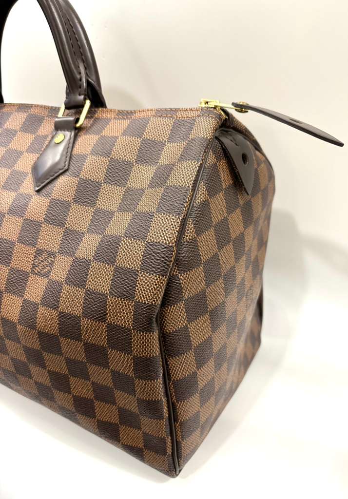 LOUIS VUITTON DAMIER EBENE SPEEDY 35 HANDBAG