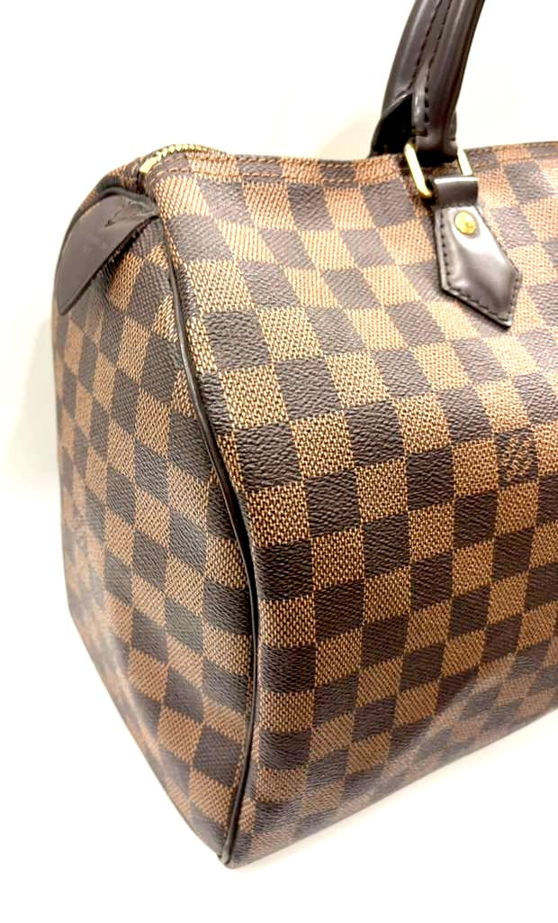LOUIS VUITTON DAMIER EBENE SPEEDY 35 HANDBAG