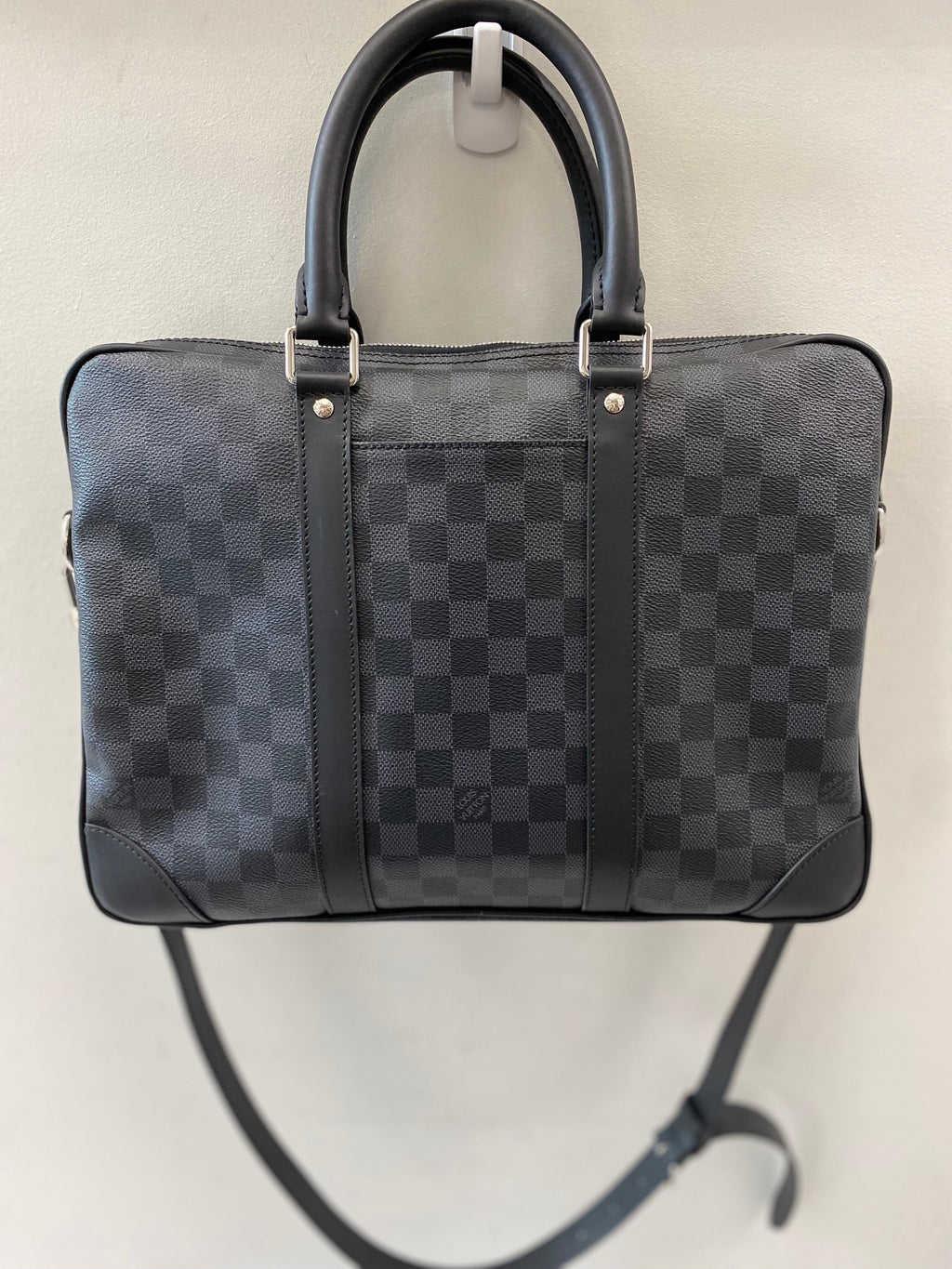 LOUIS VUITTON DAMIER GRAPHITE PORTE DOCUMENTS VOYAGE PM BAG
