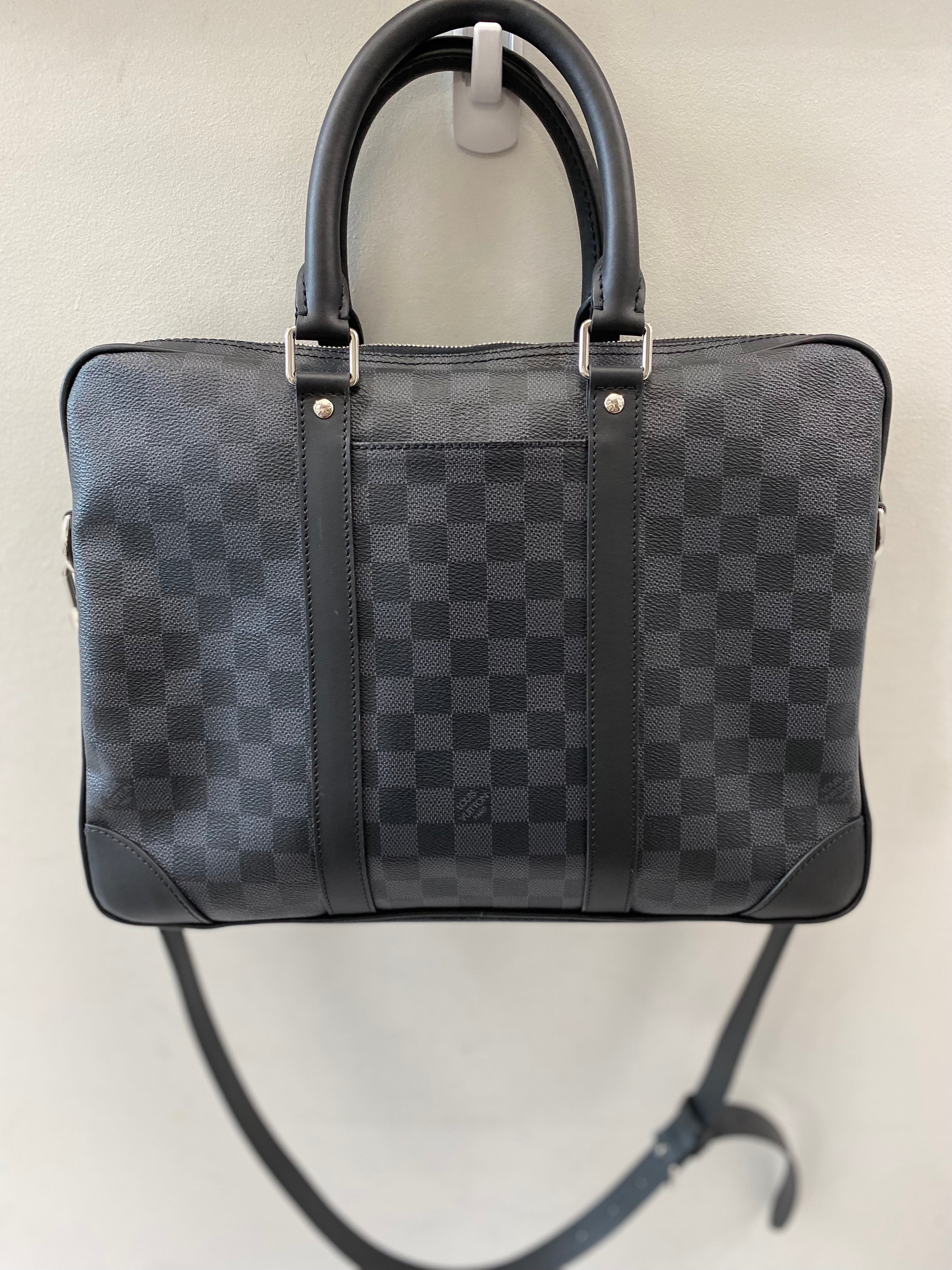 LOUIS VUITTON DAMIER GRAPHITE PORTE DOCUMENTS VOYAGE PM BAG